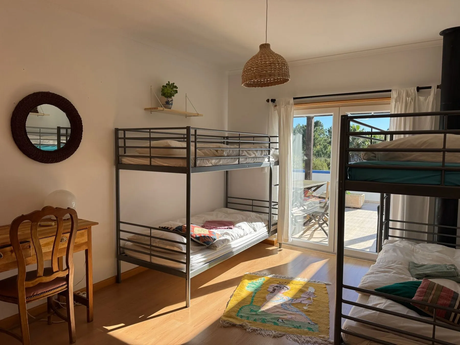 Quarto partilhado no Ashram
