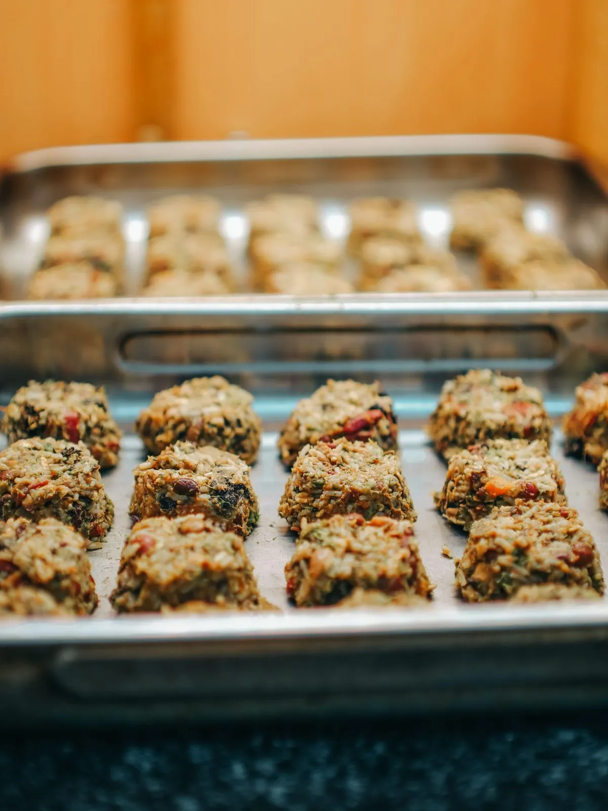 A tray of homemade biscuits for a snack