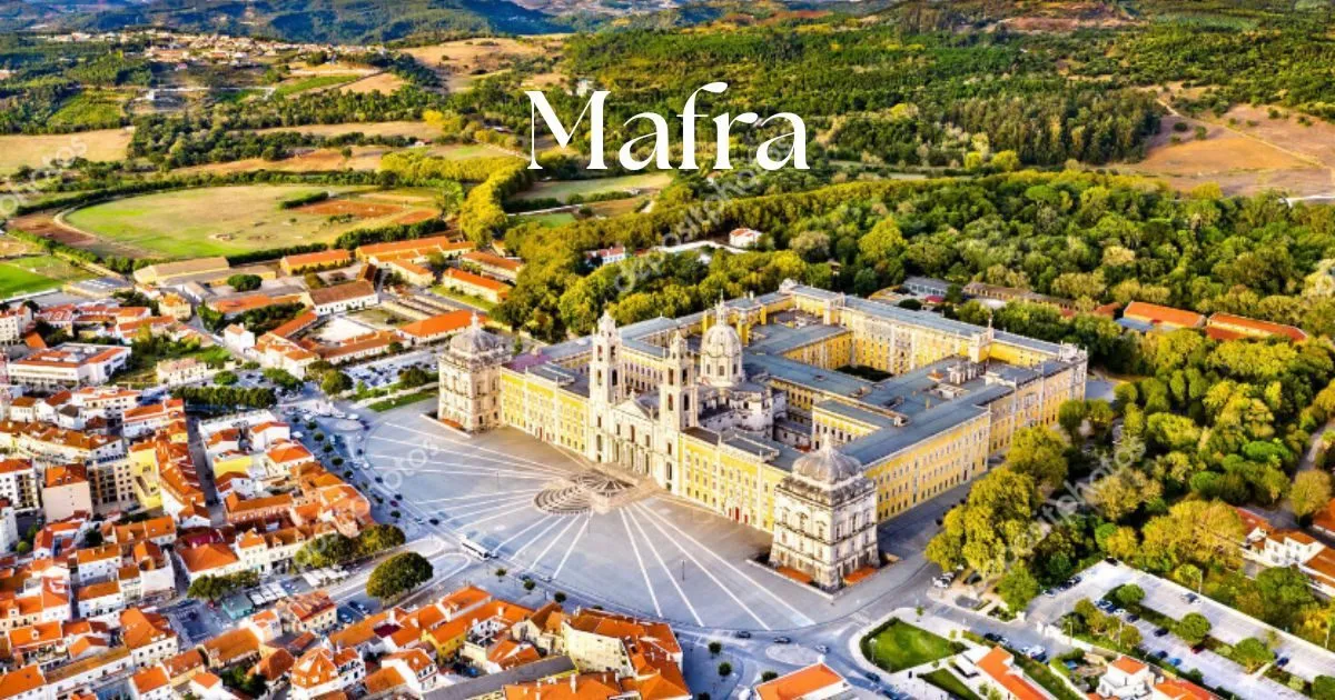 Vista aérea do Palácio Nacional de Mafra